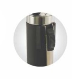 Батарейкова рукоятка для діагностичних інструментів серії Doctor Devices Smart Mini. На фото показано чорну рукоятку з металевим кріпленням для насадок зверху та кнопковим перемикачем збоку.