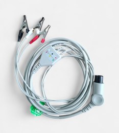 Ветеринарний кабель ЕКГ для монітора Brightfield на 3 електроди. Затискачі типу Крокодил для надійної фіксації на пацієнті