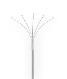 Дистальний кінець ендоскопічних захоплюючих щипців з пятьма відкритими зубцями