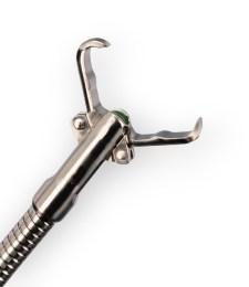 Багаторазові захоплюючі щипці типу "Щурячий зуб" HF-1816-RT для ветеринарного ендоскопа. Відкритий металевий наконечник з двома міцними гачкоподібними зубами