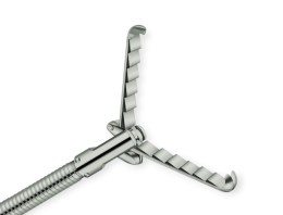 Багаторазові захоплюючі щипці типу "Пелікан" HF-1818-PJ для ветеринарного ендоскопа. Відкриті зубчасті щелепи з вигнутими кінцями на гнучкому катетері